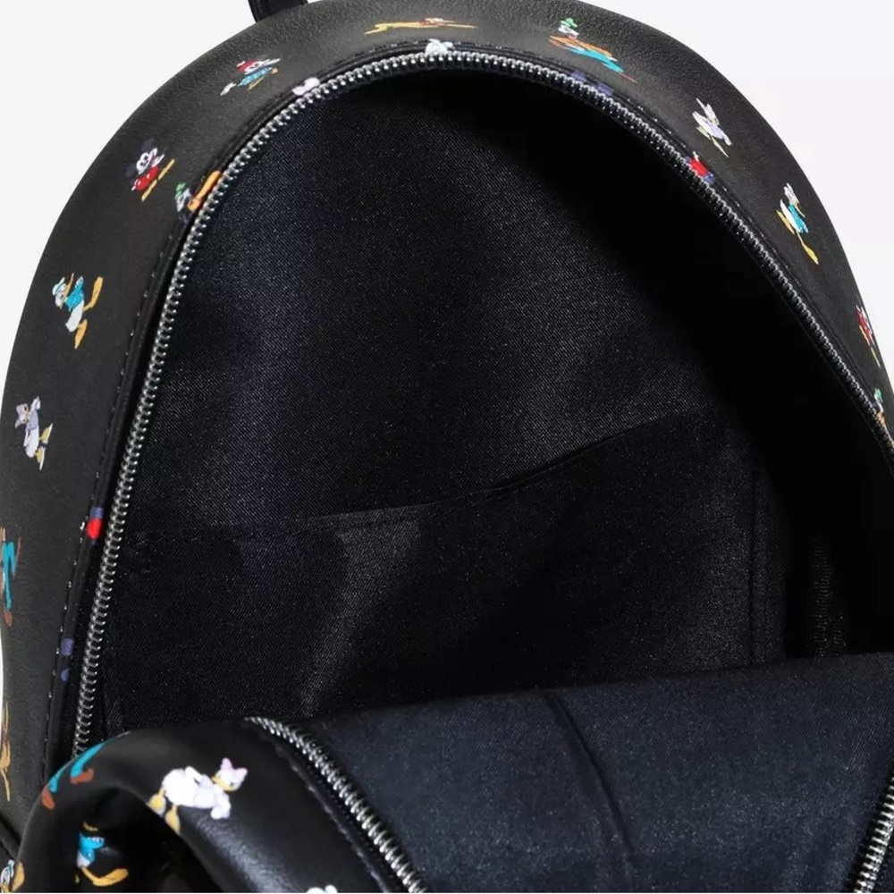 NEW - DISNEY x LOUNGEFLY - THE DISNEY SENSATIONAL SIX MINI BACKPACK (BLACK) - Picture 3 of 4